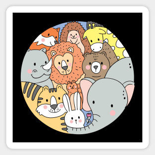 Wildlife Animal Cartoon Sticker